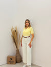 بلوز فتحة حرف V - Sateen style