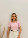 بلوز فتحة حرف V - Sateen style