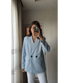 بليزر ترندي مع ازرار - Sateen style