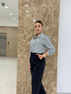 بنطلون بولي فيسكون - كحلي - Sateen style