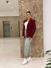بنطلون بولي فيسكون - رمادي - Sateen style