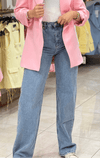 بنطلون جينز عريض 302069 - Sateen style