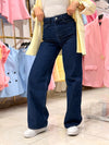 بنطلون جينز عريض 302076 - Sateen style