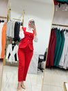 بنطلون موديل زارا احمر - Sateen style