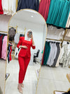 بنطلون موديل زارا احمر - Sateen style
