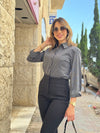 بنطلون زارا اسود - Sateen style