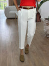 بنطلون زارا جديد 2025 - ابيض - Sateen style