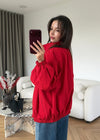 Balloon Sleeve Ruched Rain Jacket