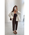 STRAIGHT- LEG TAILORED TROUSERS