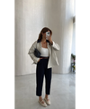 STRAIGHT- LEG TAILORED TROUSERS