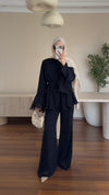 Zeena chiffon set اسود