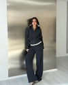 Contrast Trim Knit Set