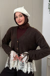 Lace Detail Knit Cardigan
