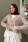 Lace Detail Knit Cardigan