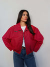 High Neck Plaid Bomber Jacket