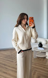 Contrast Trim Knit Set