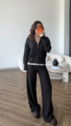 Contrast Trim Knit Set