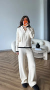 Contrast Trim Knit Set