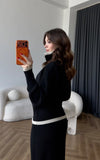 Contrast Trim Knit Set