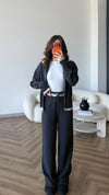 Contrast Trim Knit Set