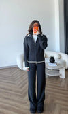 Contrast Trim Knit Set