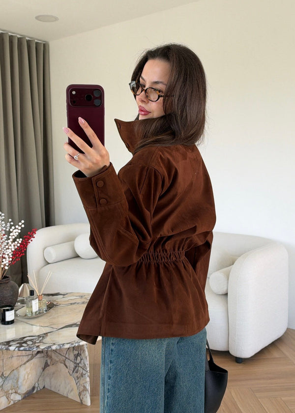 Suede Belted Jacket