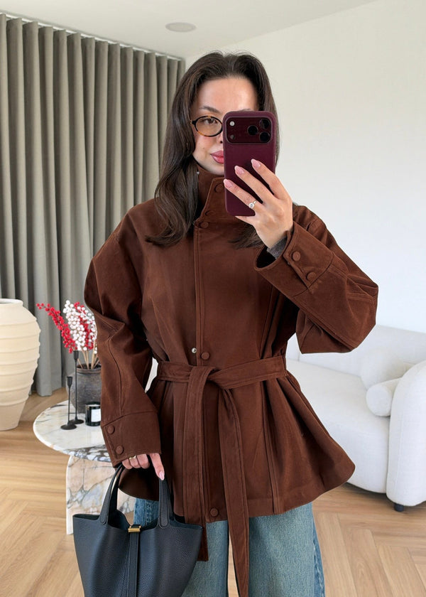 Suede Belted Jacket