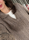 Cable Knit Collar Sweater