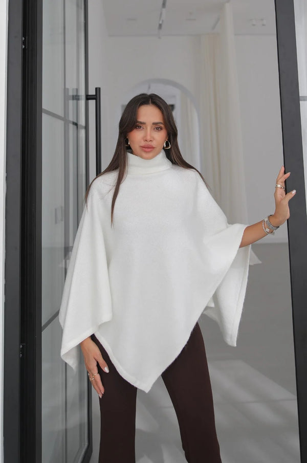 Turtleneck Poncho Sweater