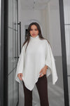 Turtleneck Poncho Sweater