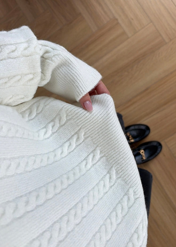 Cable Knit Collar Sweater