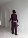 Contrast Trim Knit Set