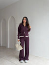 Contrast Trim Knit Set