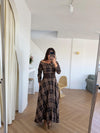 PLAID CROSET MAXI DRESS