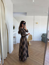 PLAID CROSET MAXI DRESS