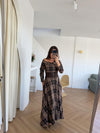 PLAID CROSET MAXI DRESS