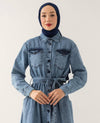 فستان الدنيم العملي - Sateen style