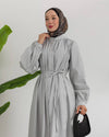 فستان رمادي هادئ - Sateen style