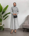 فستان رمادي هادئ - Sateen style
