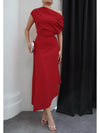 فستان كلاسيكي انيق off shoulder