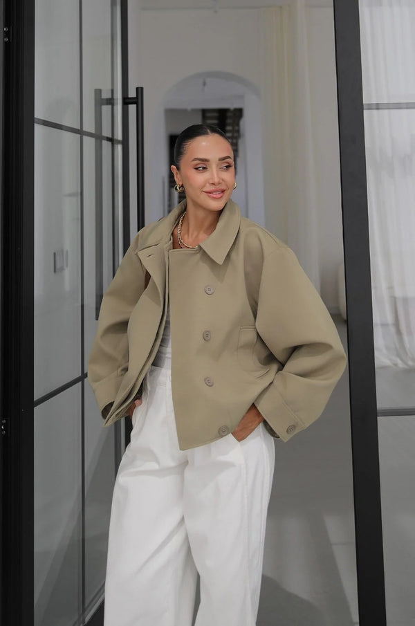 DOUBLE- COLLAR JACKET
