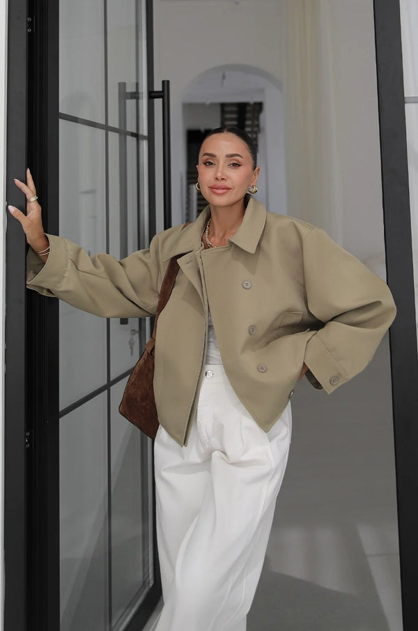 DOUBLE- COLLAR JACKET