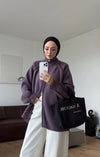 Oversized Zip-Up Knit Cardigan