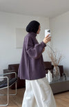 Oversized Zip-Up Knit Cardigan