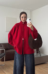 Oversized Zip-Up Knit Cardigan
