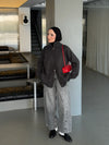 Oversized Zip-Up Knit Cardigan