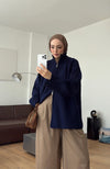 Oversized Zip-Up Knit Cardigan