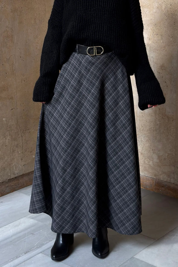 Plaid Maxi Skirt