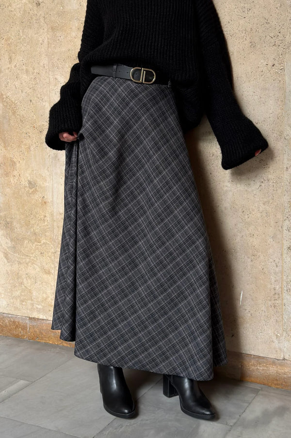 Plaid Maxi Skirt