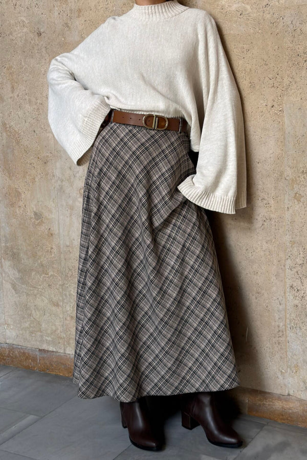 Plaid Maxi Skirt